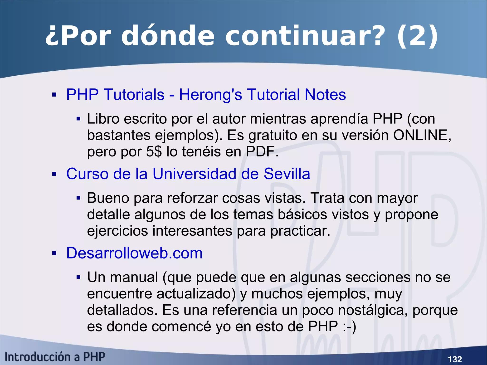 Introducción a PHP5