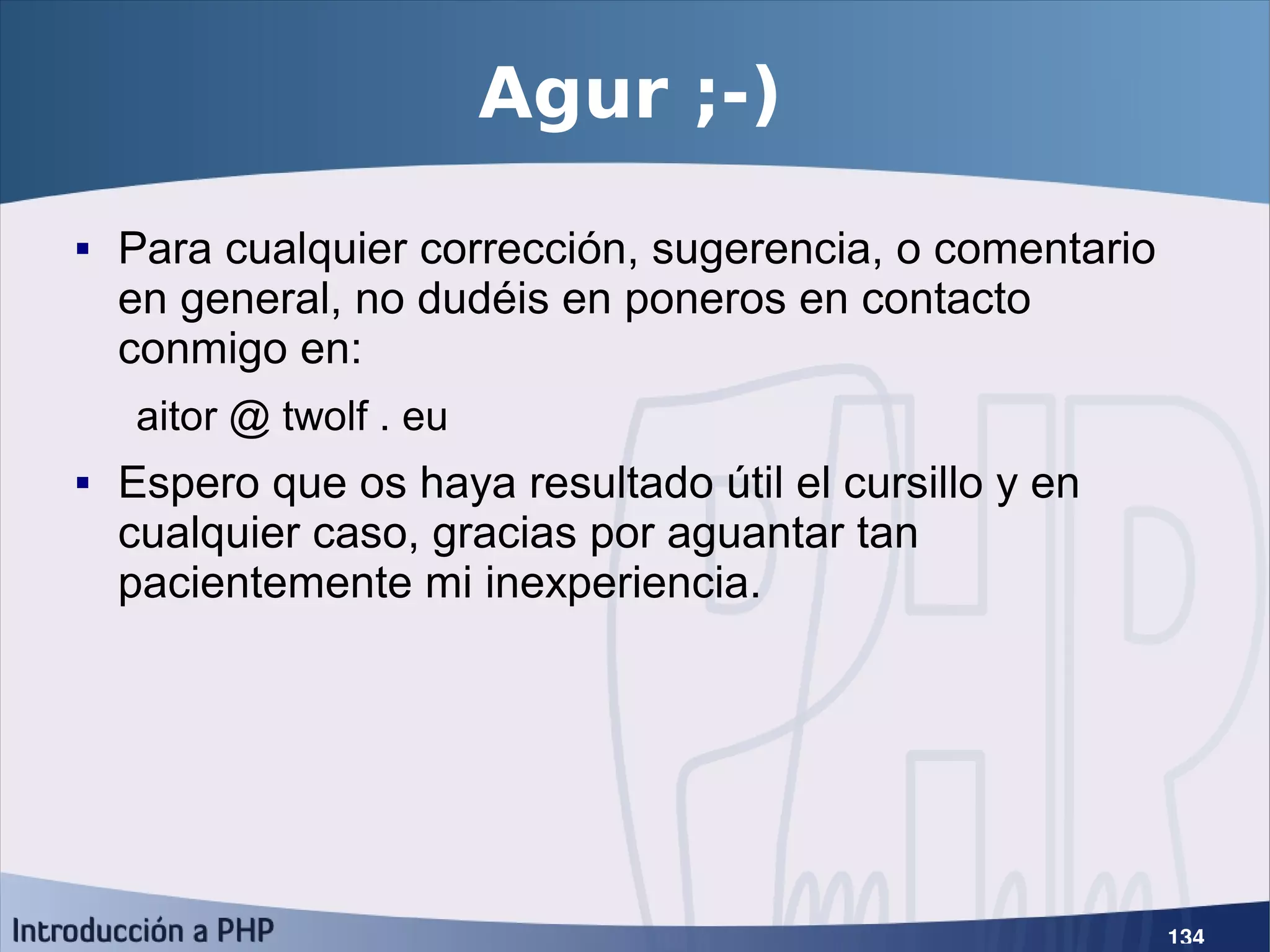 Introducción a PHP5