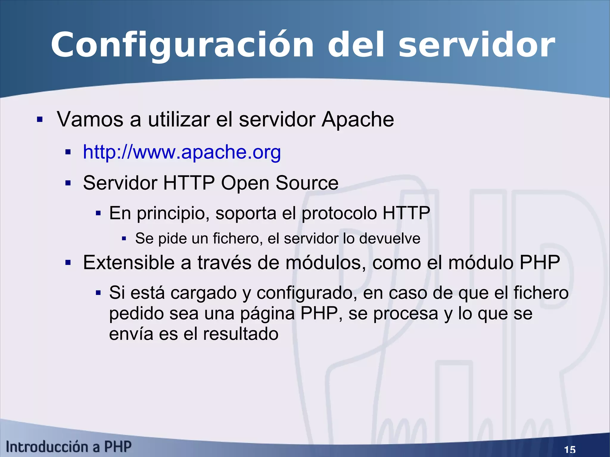 Introducción a PHP5