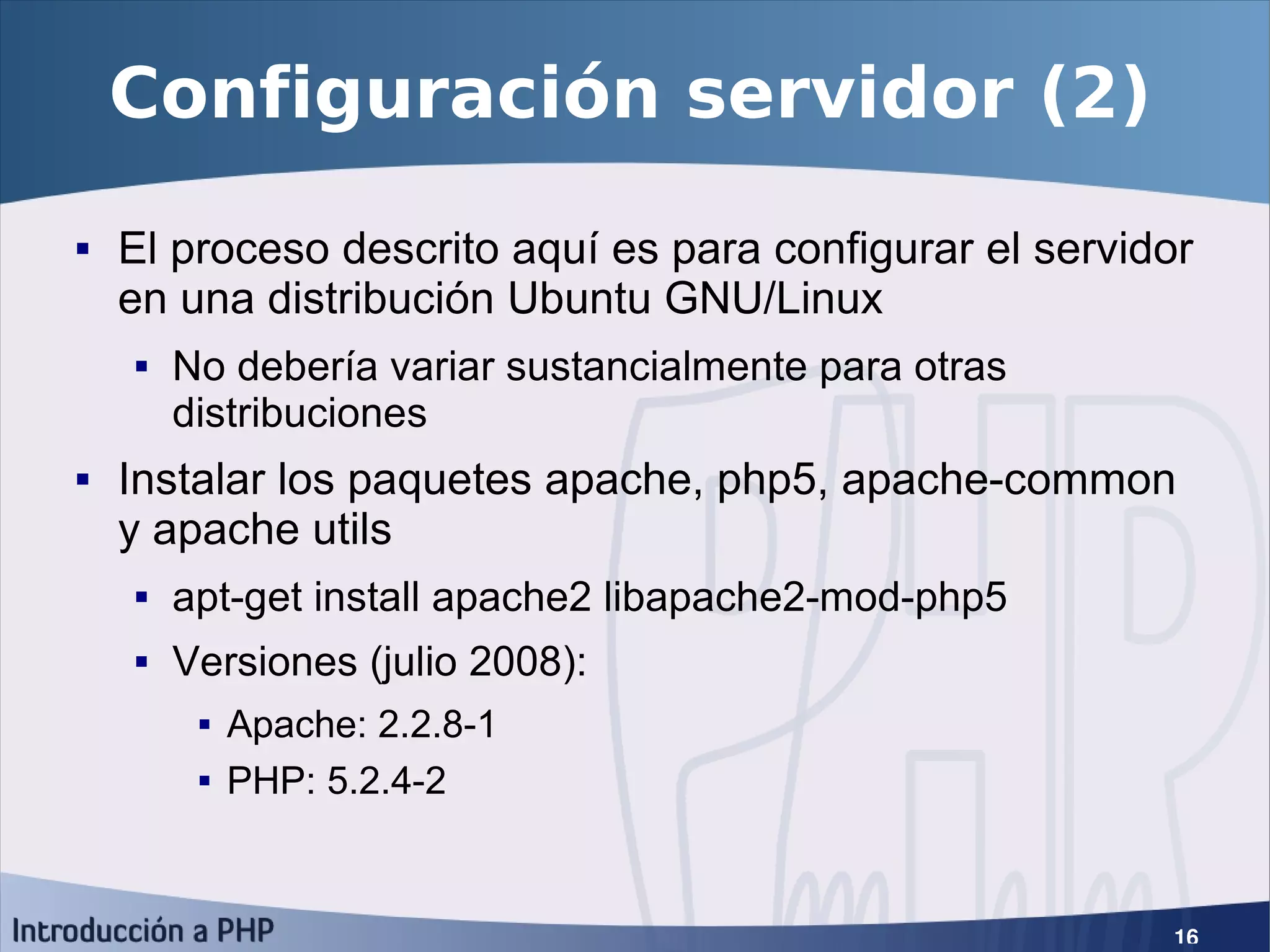 Introducción a PHP5