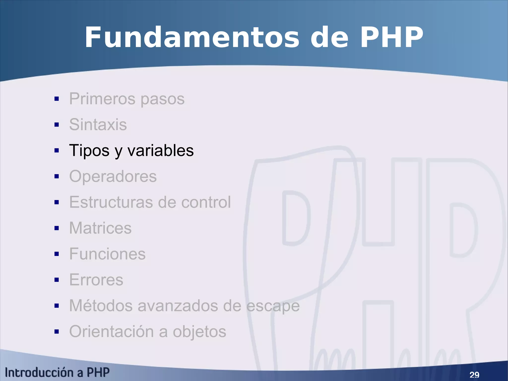 Introducción a PHP5