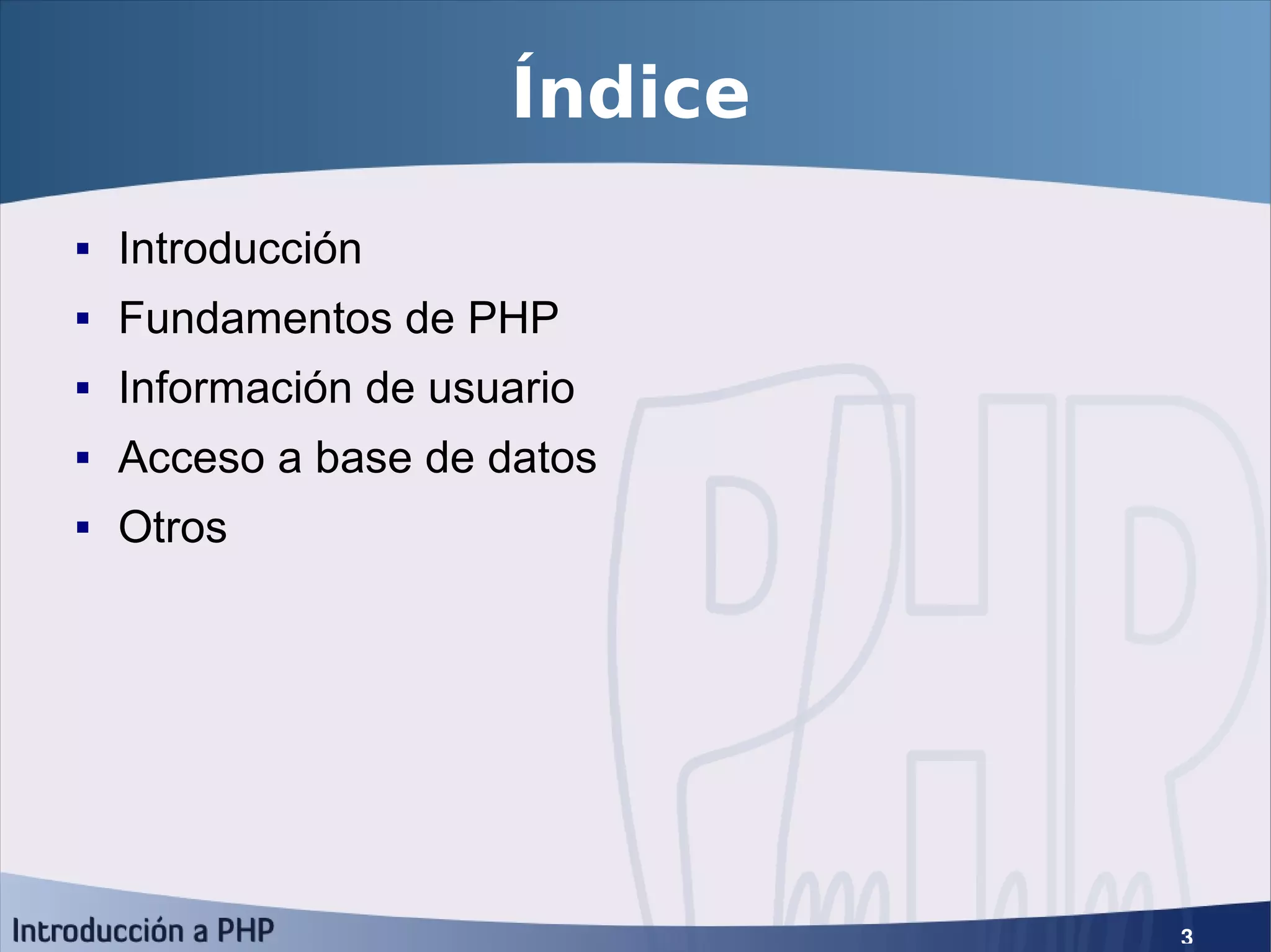 Introducción a PHP5
