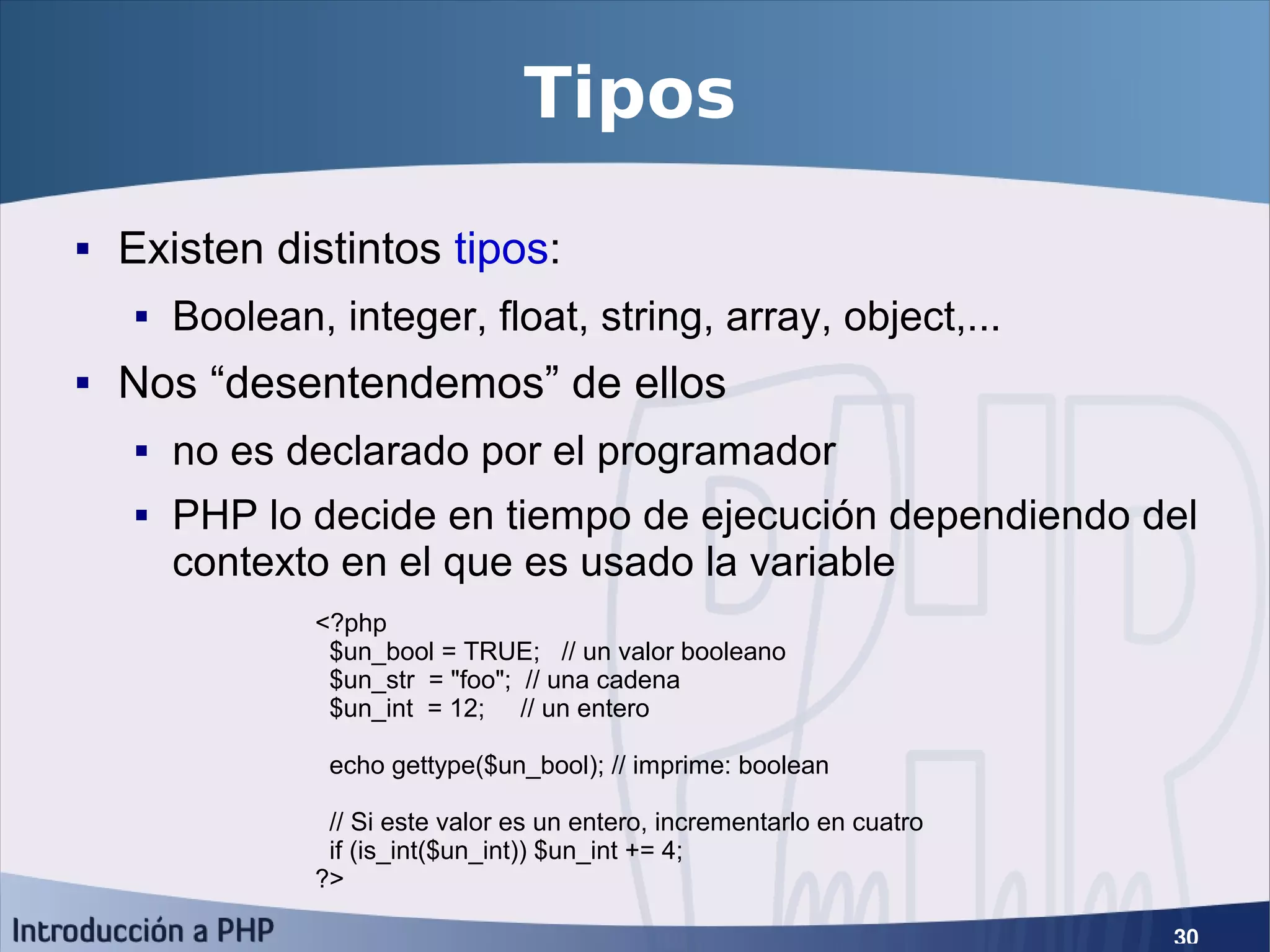 Introducción a PHP5