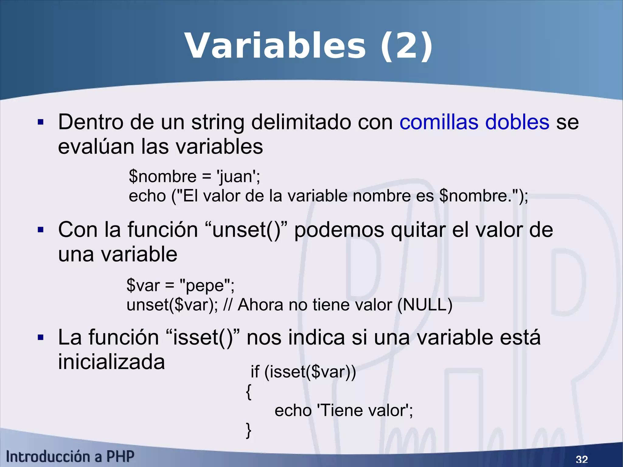 Introducción a PHP5
