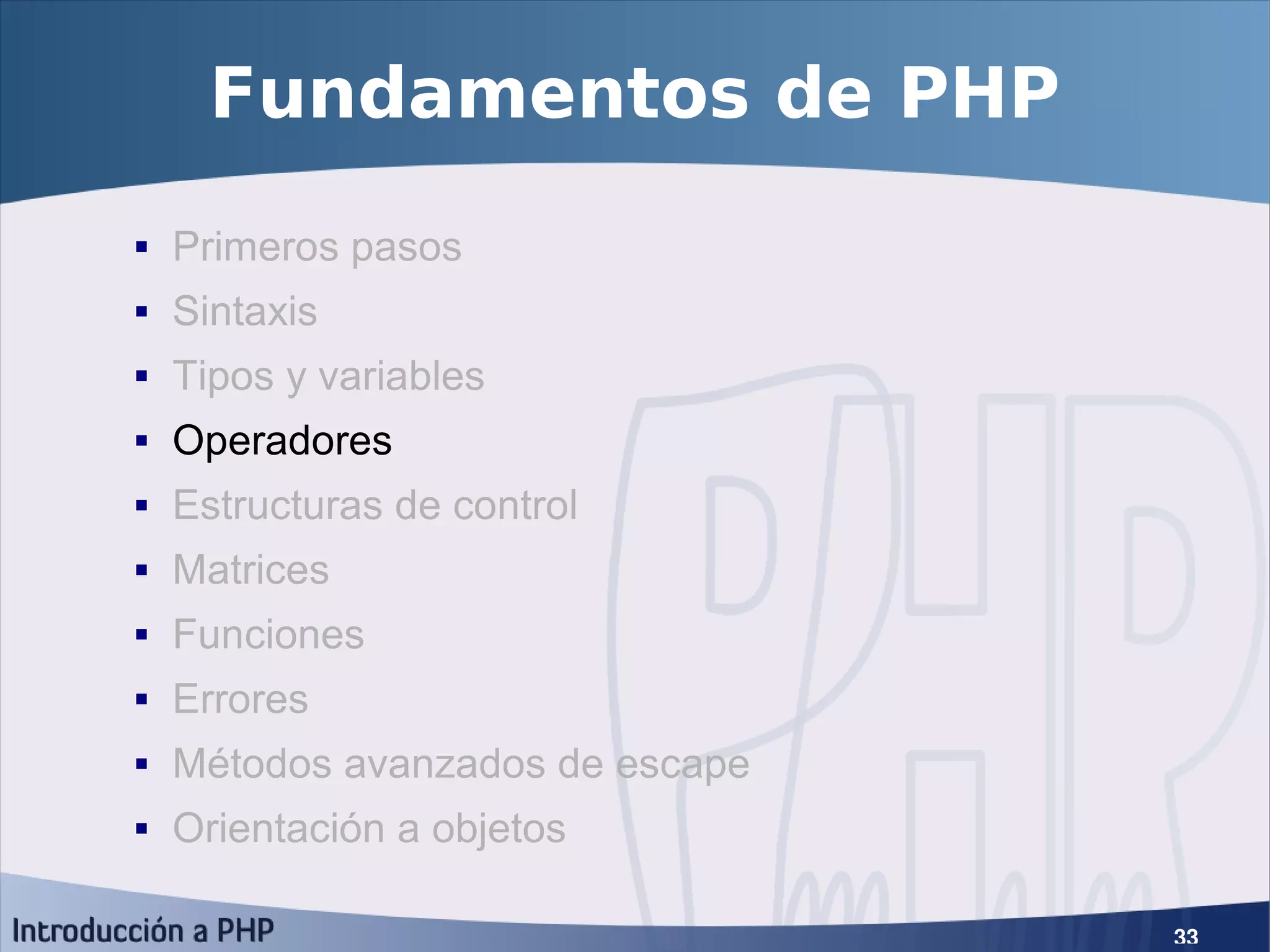 Introducción a PHP5