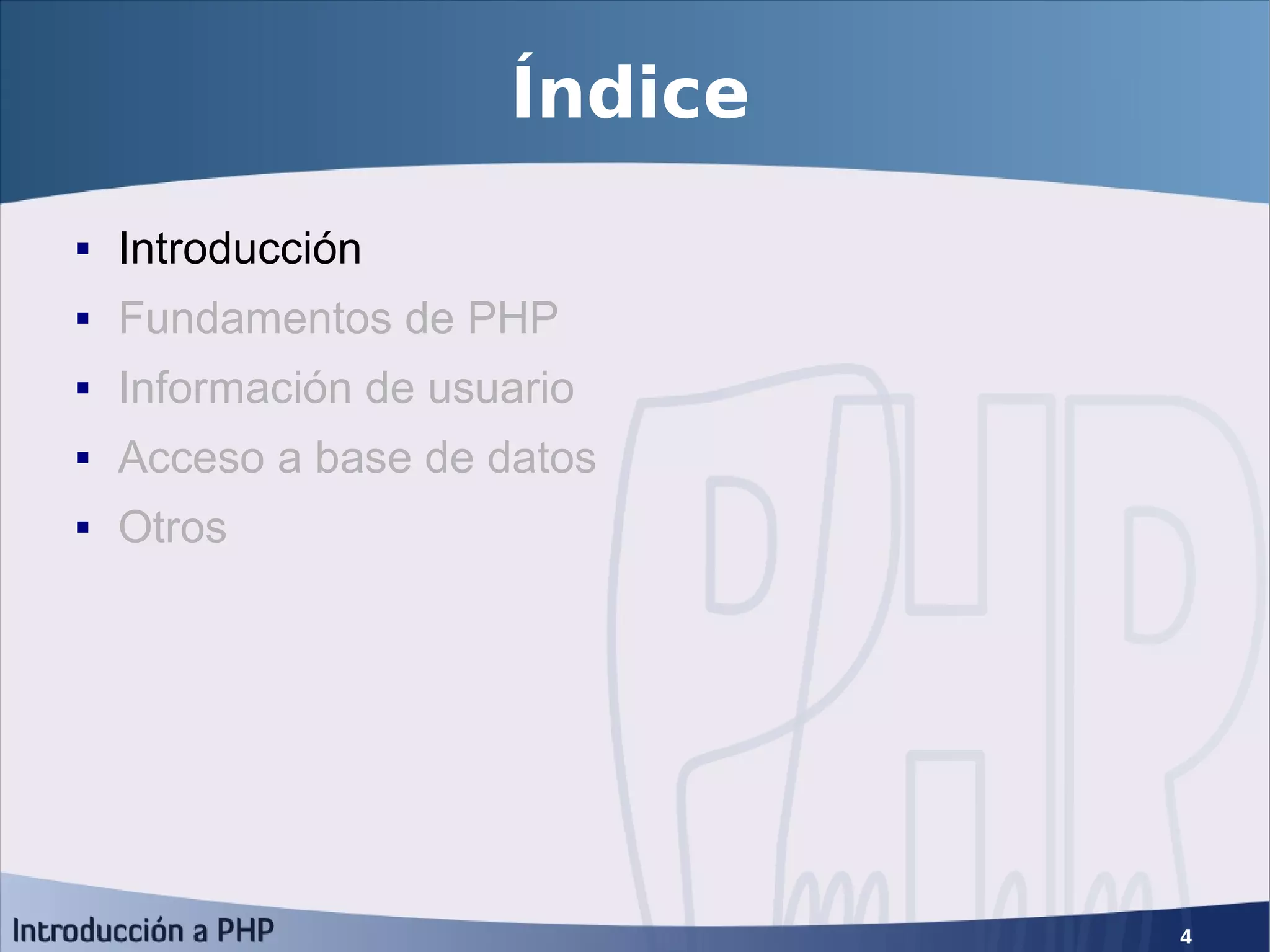 Introducción a PHP5