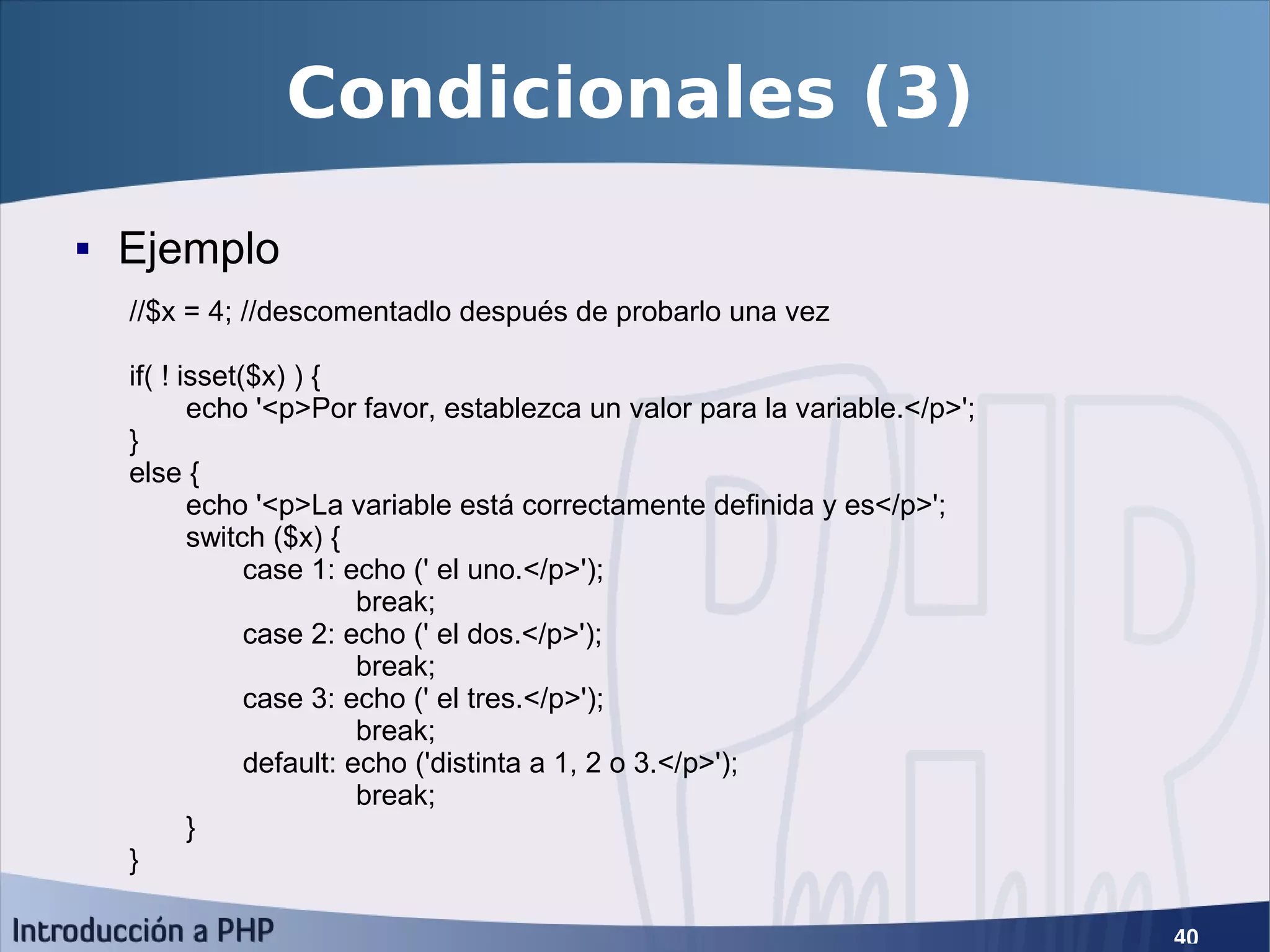 Introducción a PHP5
