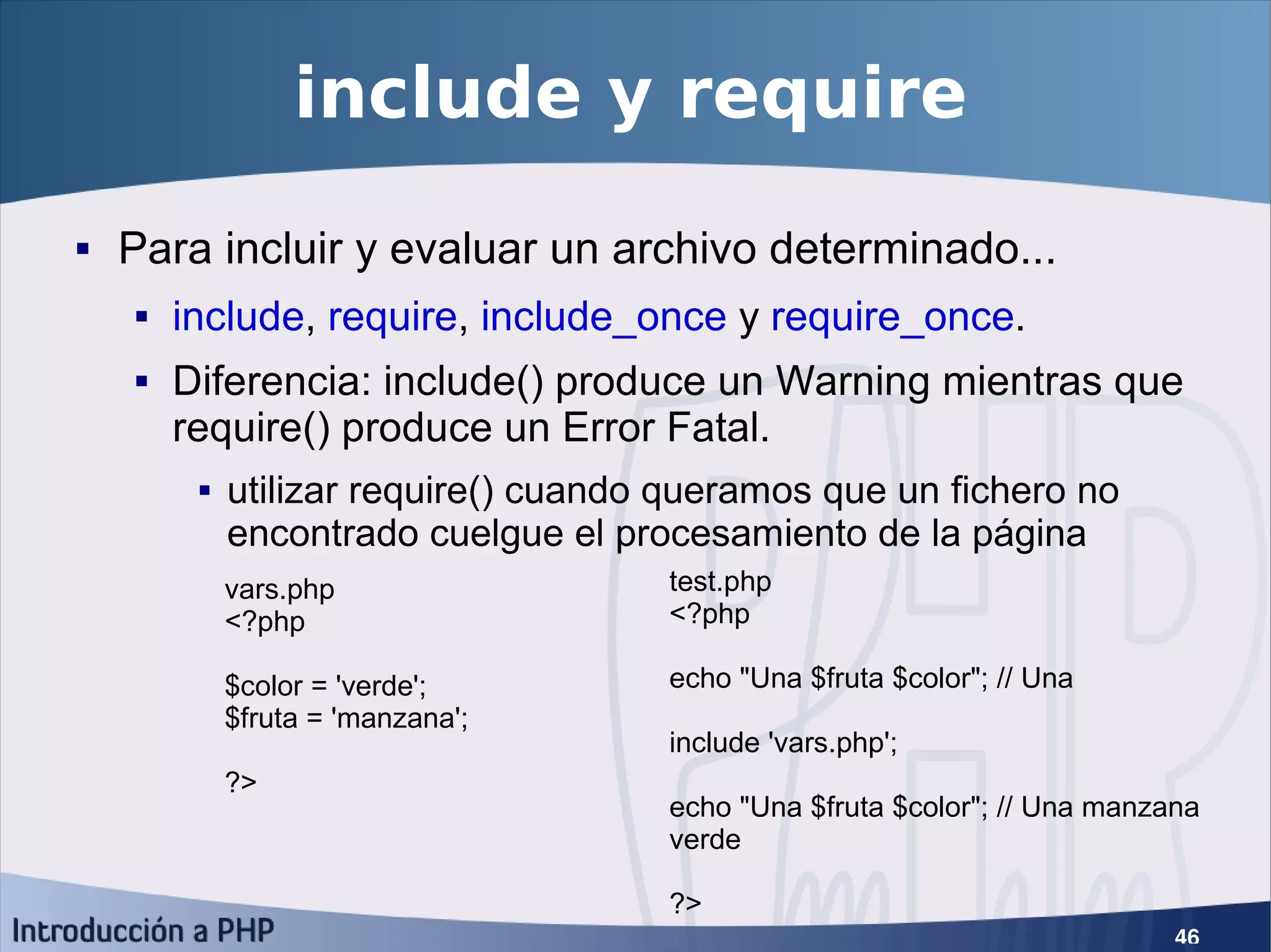 Introducción a PHP5