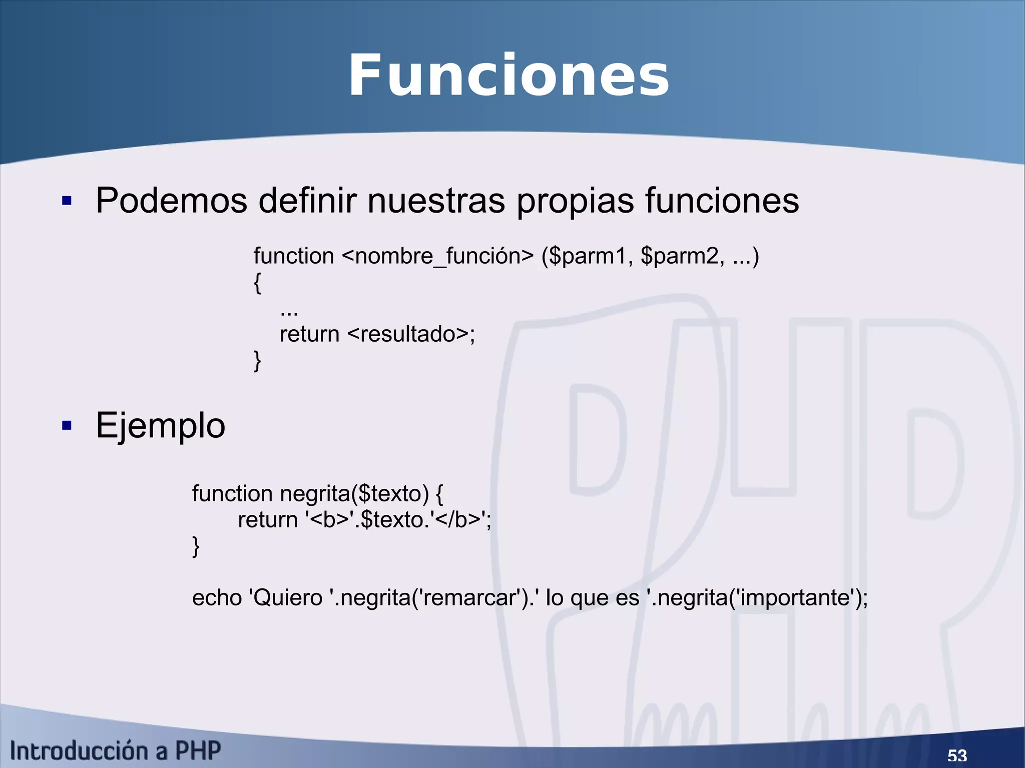 Introducción a PHP5