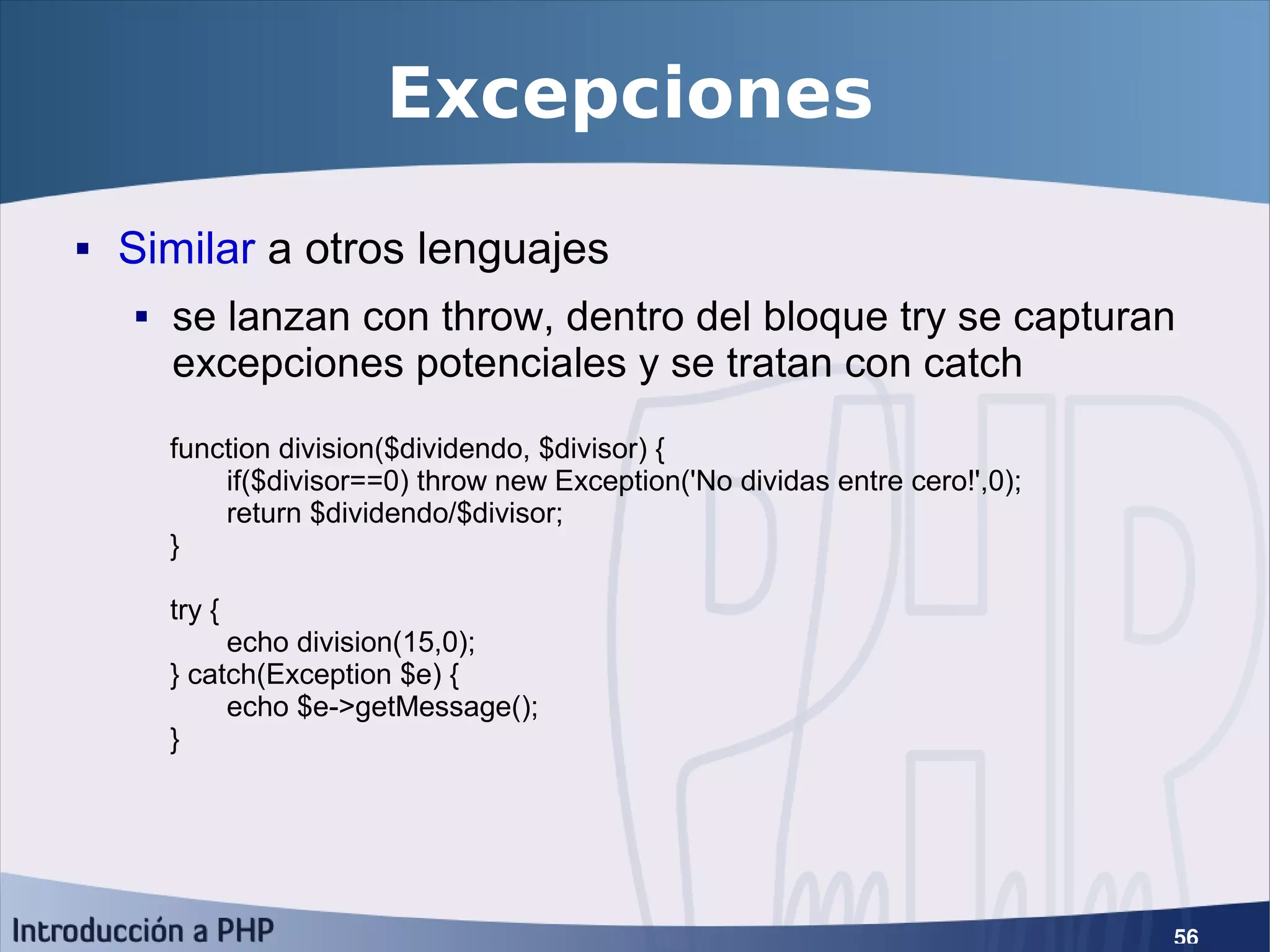 Introducción a PHP5