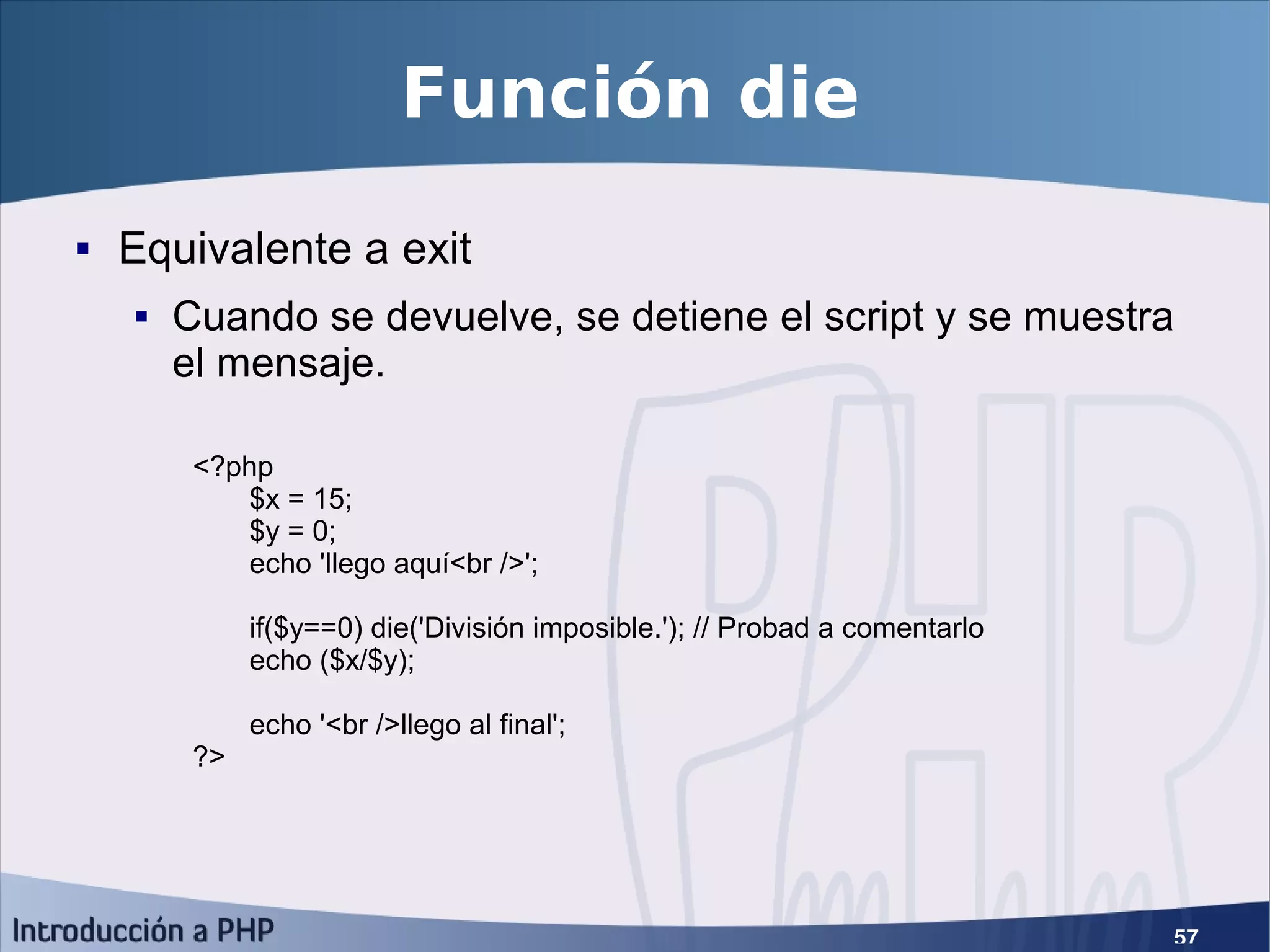Introducción a PHP5