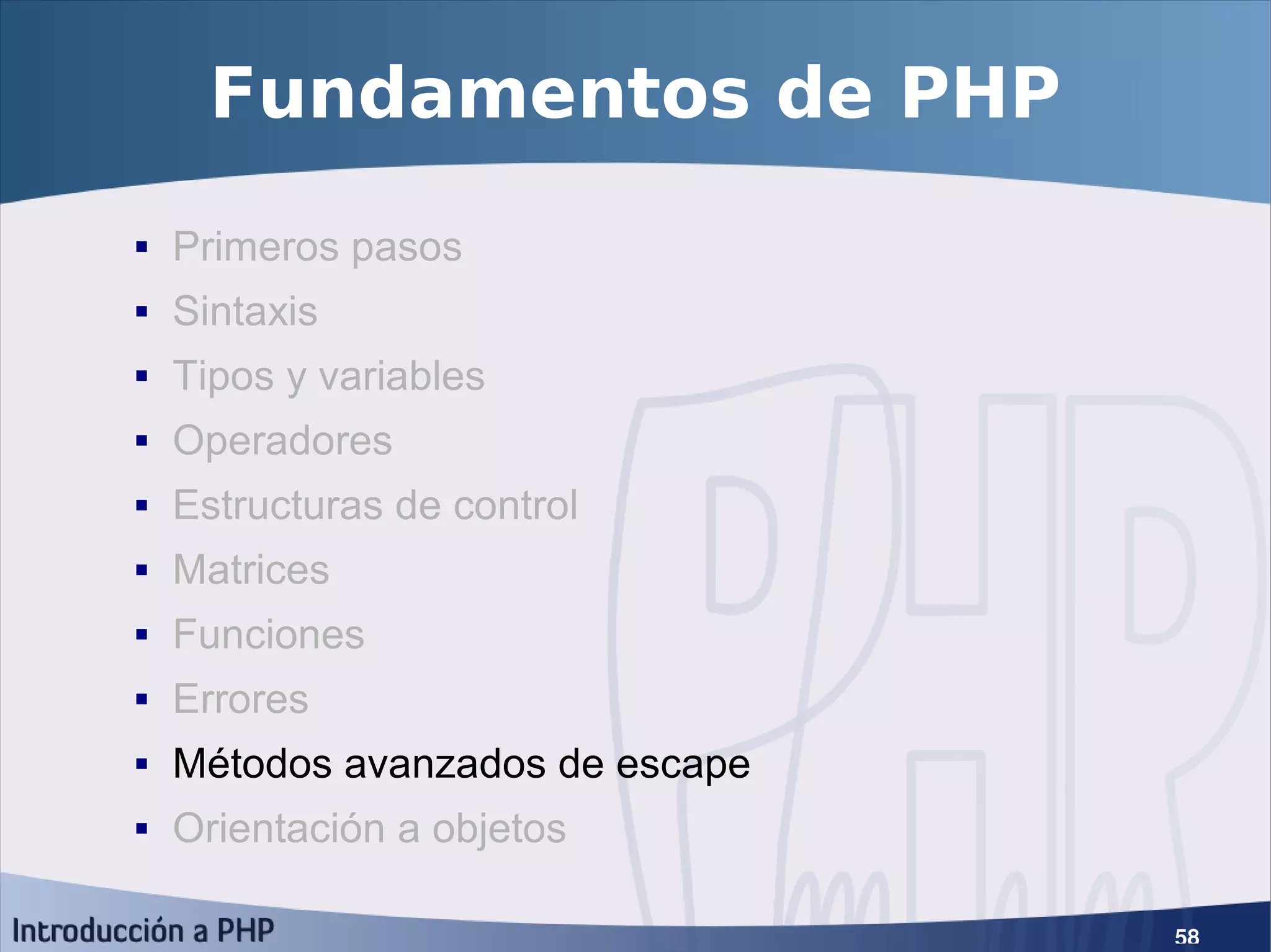 Introducción a PHP5