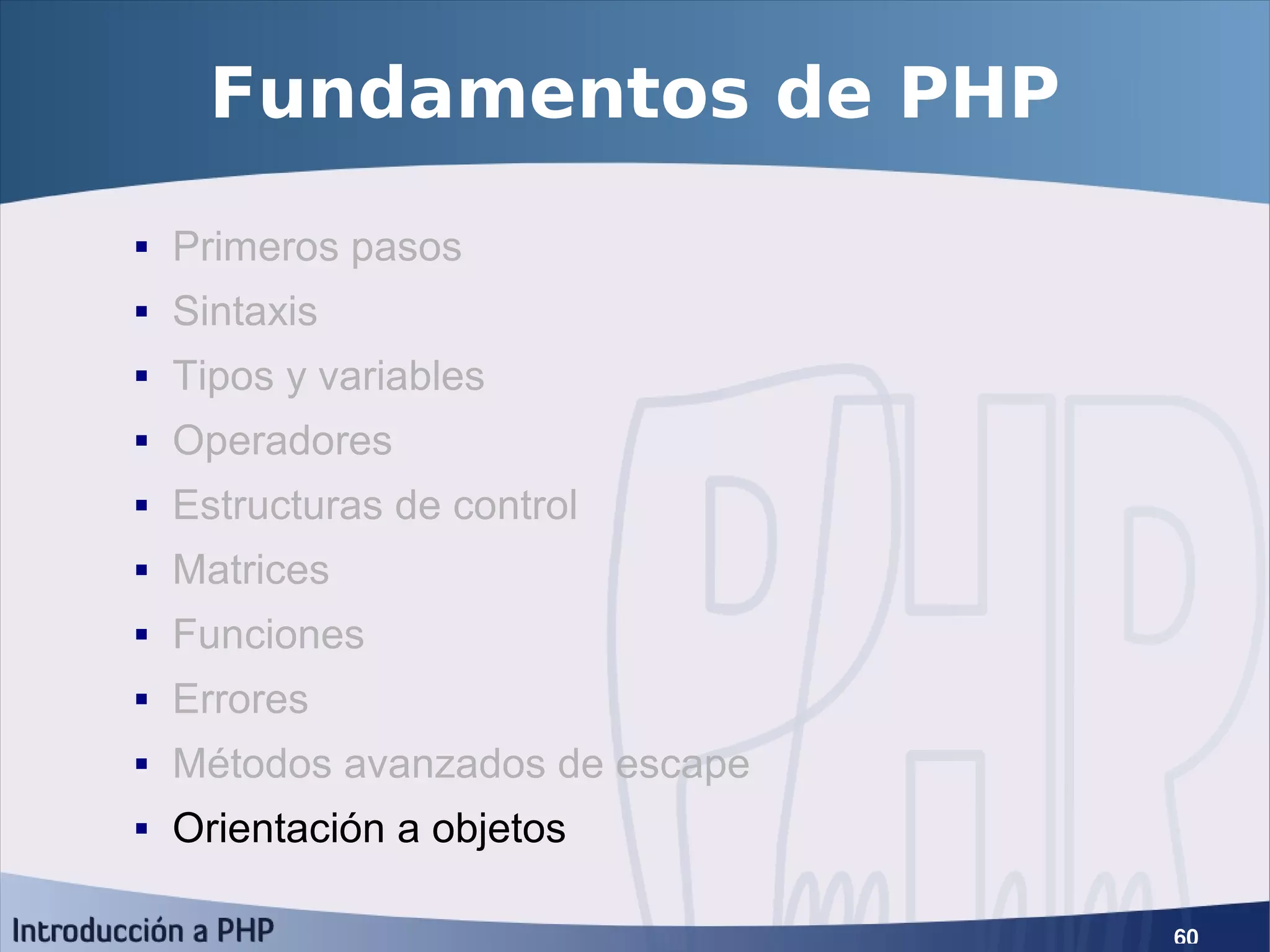 Introducción a PHP5