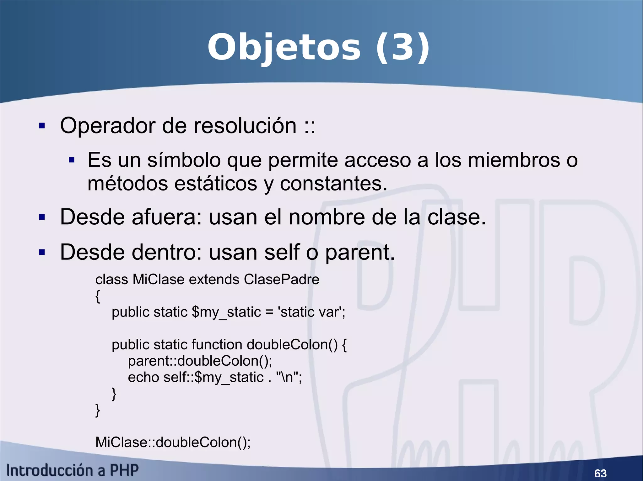 Introducción a PHP5