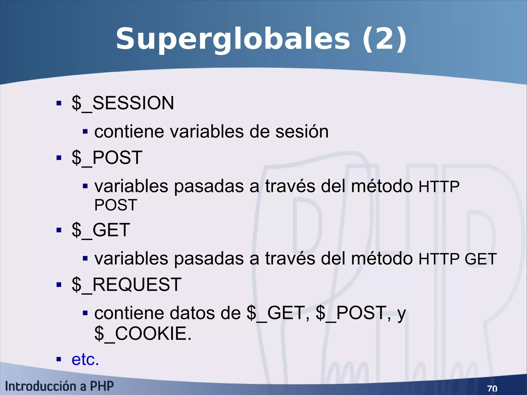 Introducción a PHP5