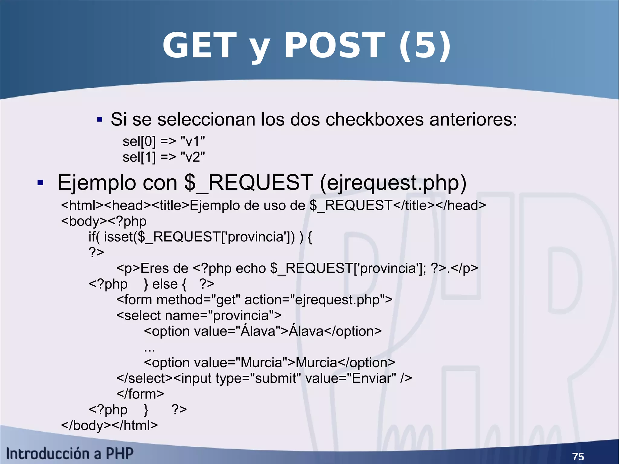 Introducción a PHP5