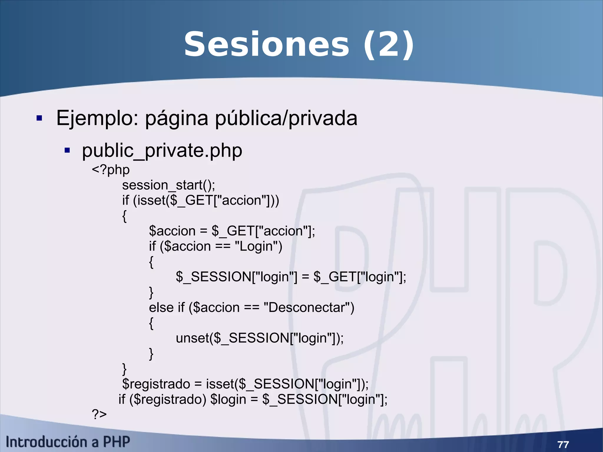 Introducción a PHP5