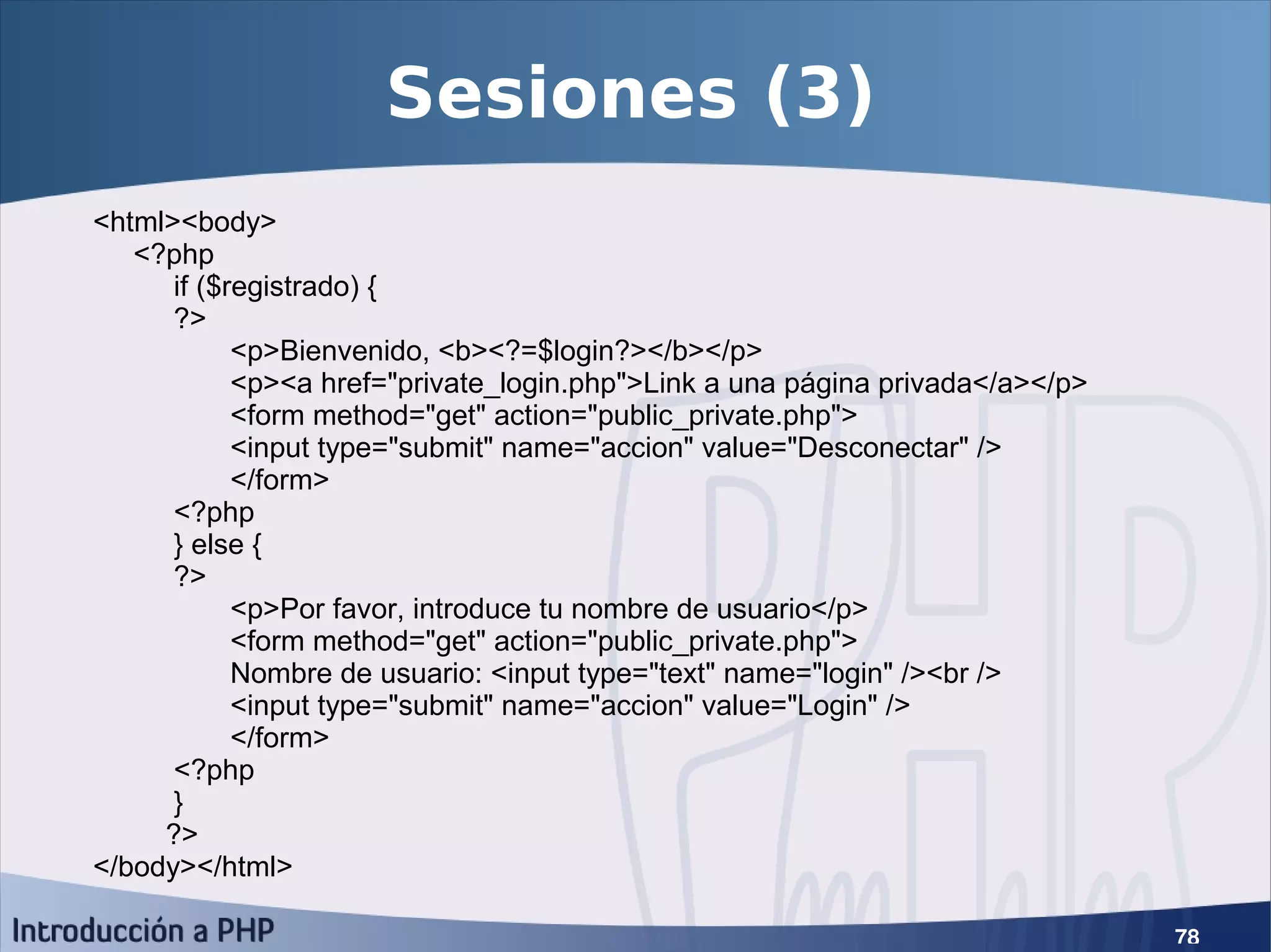 Introducción a PHP5