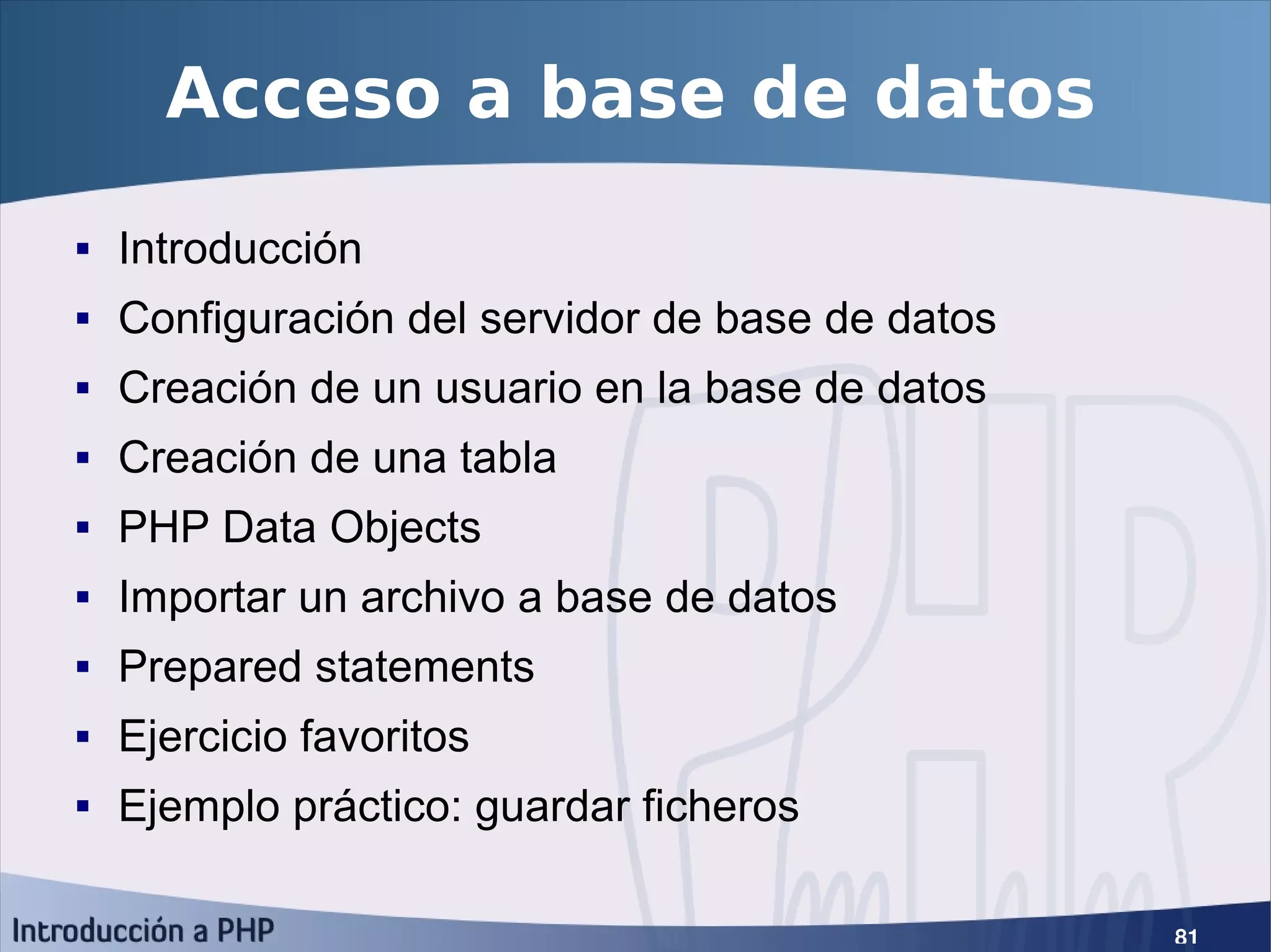 Introducción a PHP5