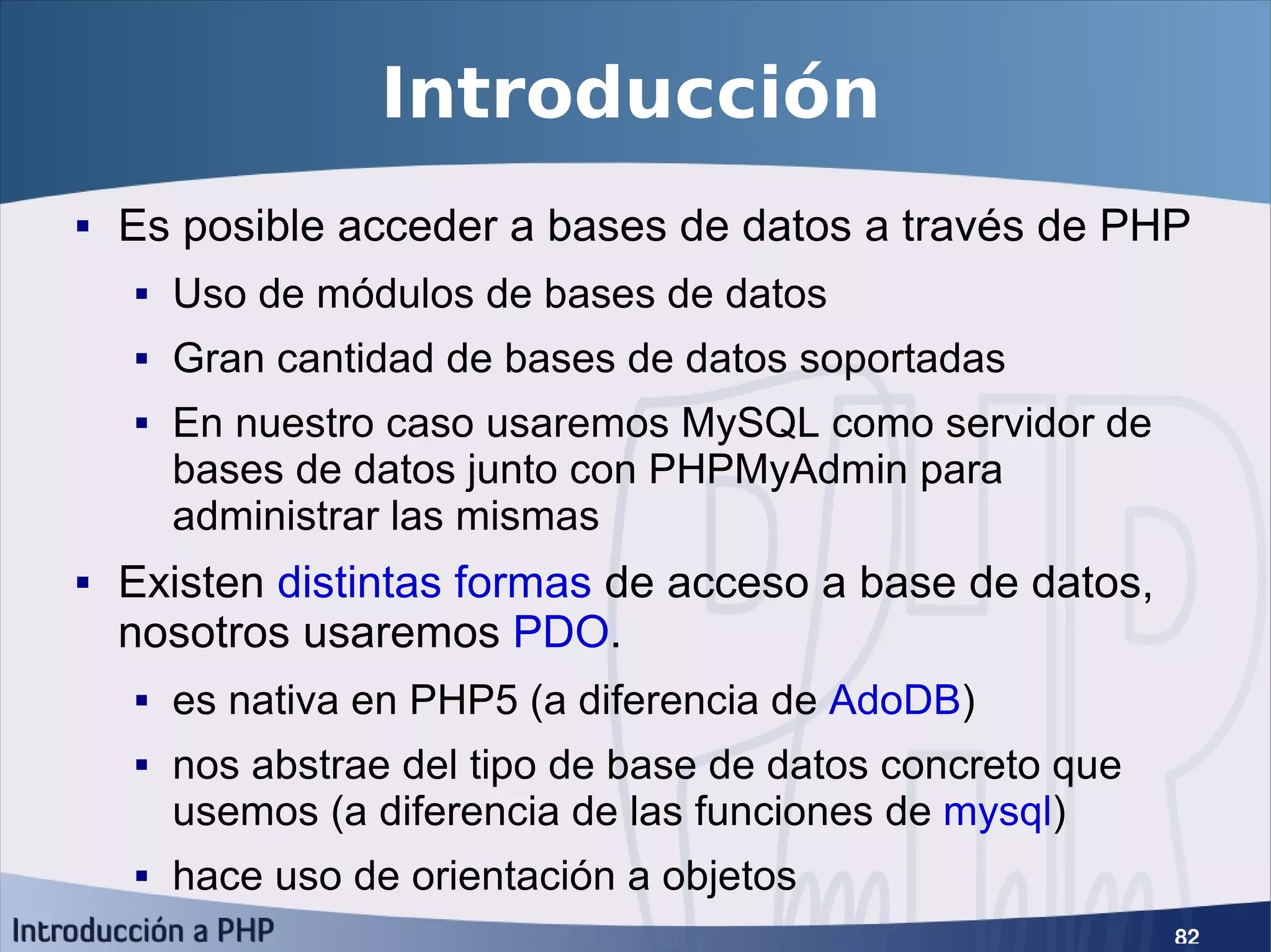 Introducción a PHP5