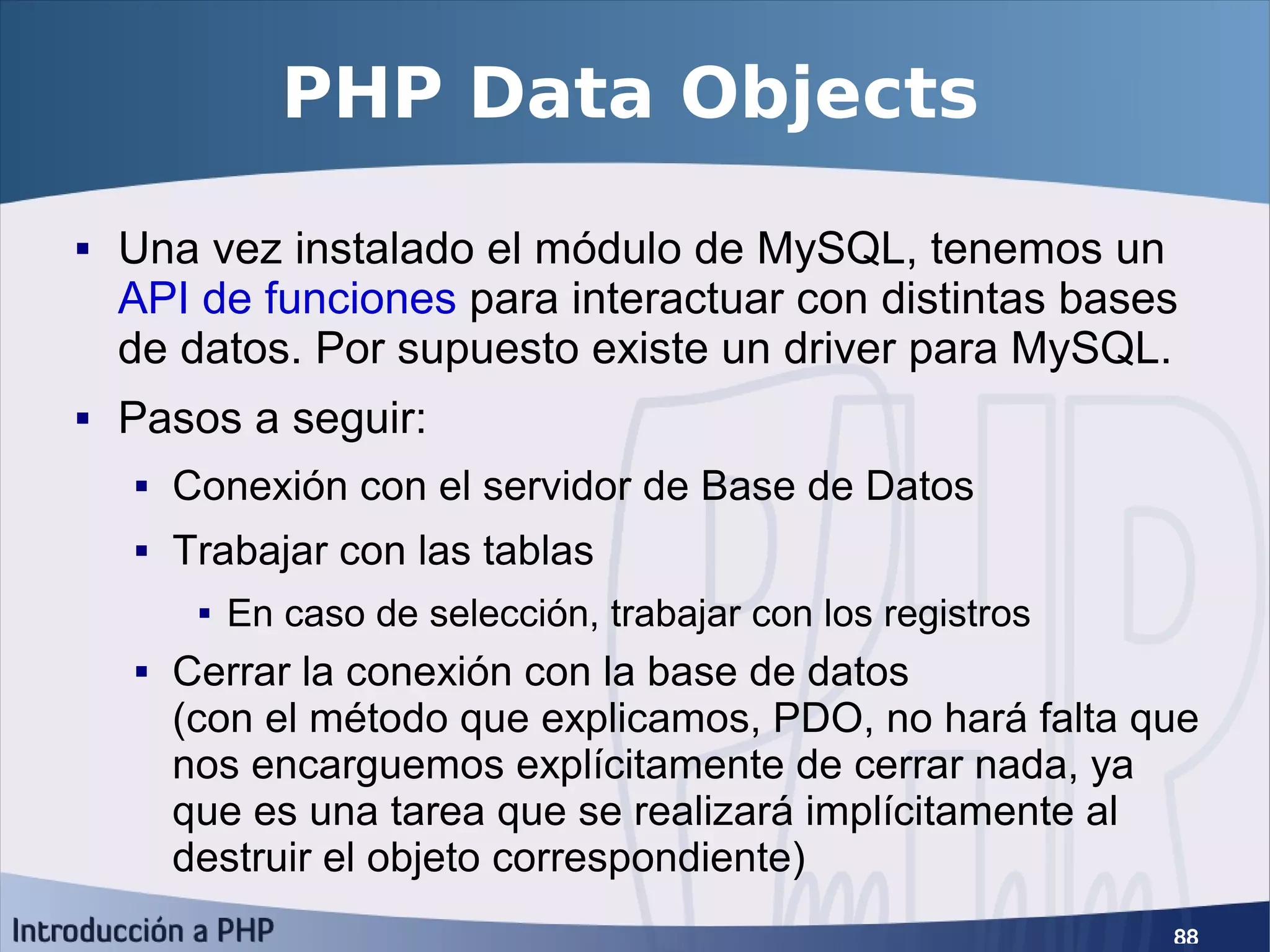 Introducción a PHP5