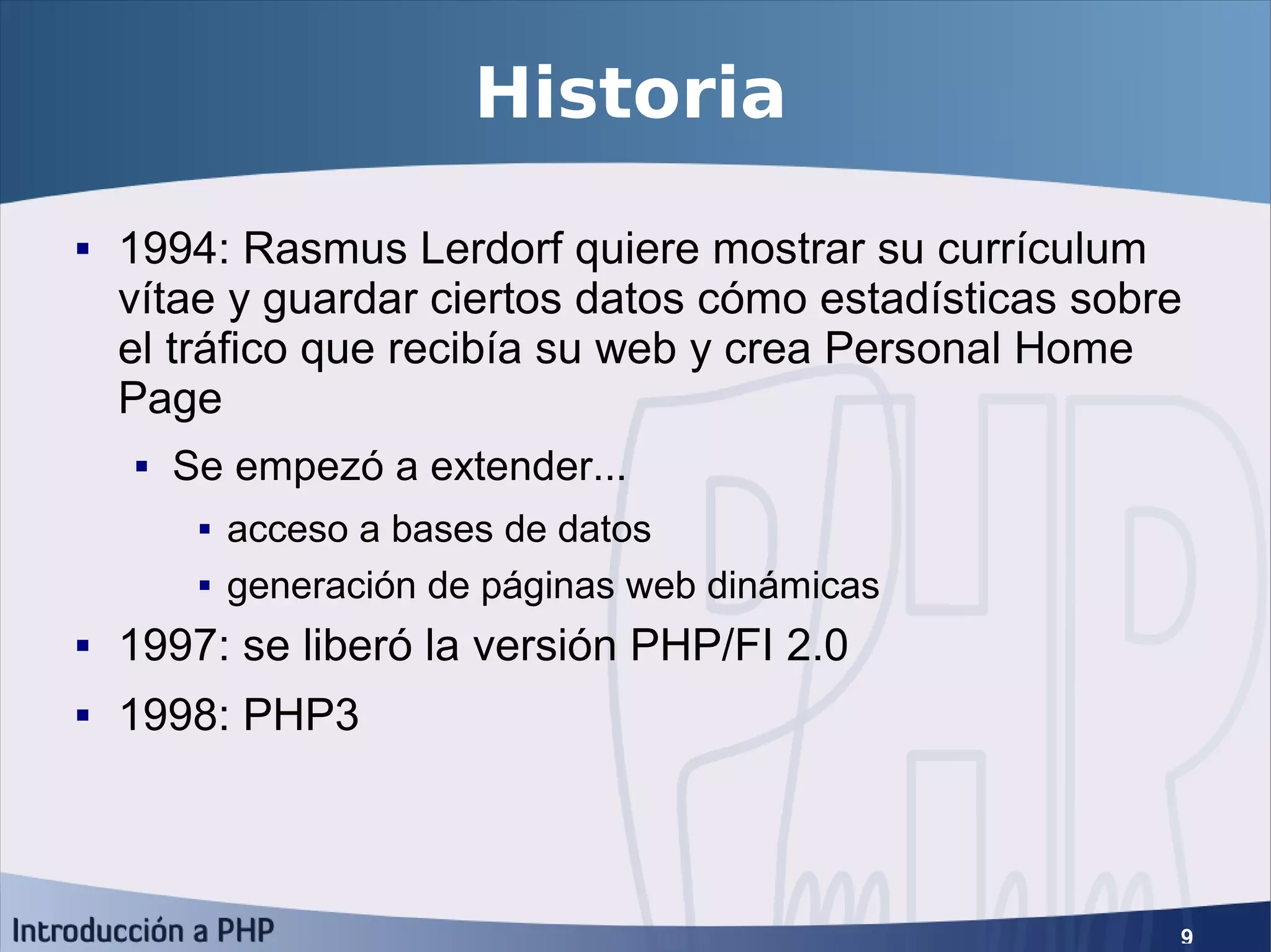 Introducción a PHP5