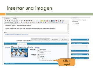 Insertar una imagen Click aquí 