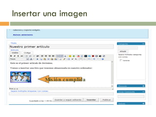 Insertar una imagen Misión cumplida 