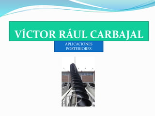VÍCTOR RÁUL CARBAJAL 
APLICACIONES 
POSTERIORES 
 