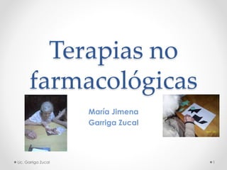 Terapias no
farmacológicas
María Jimena
Garriga Zucal
1Lic. Garriga Zucal
 