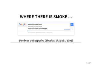 WHERE THERE IS SMOKE ...WHERE THERE IS SMOKE ...
Sombras de sospecha (Shadow of Doubt, 1998)
4 de 27
 