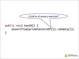 ¿Cuál es el setup y exercise?
 