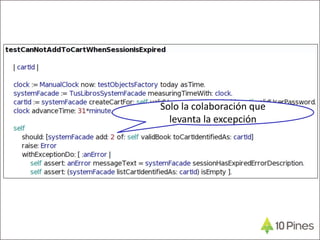Solo la colaboración que
levanta la excepción
 