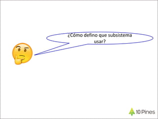 ¿Cómo defino que subsistema
usar?
 