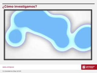 www.unirioja.es
¿Cómo investigamos?
12 | Universidad de La Rioja | 23/10/16
 