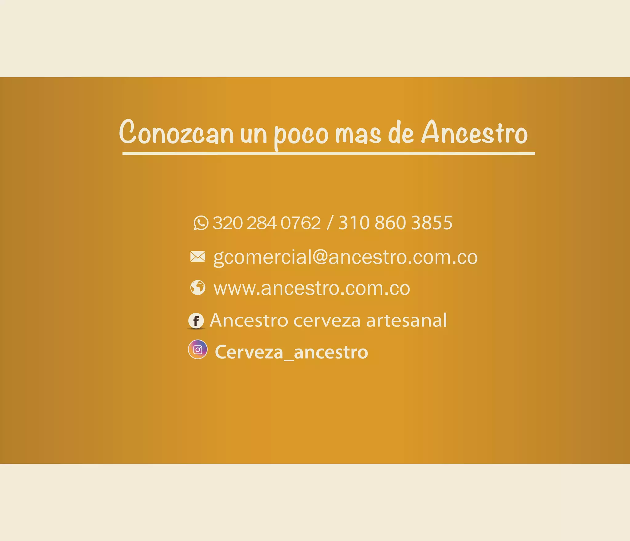 Conozcan un poco mas de Ancestro
 