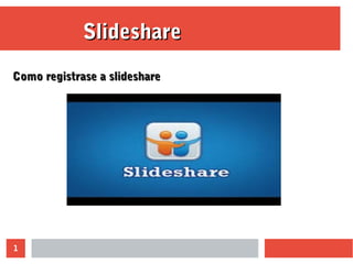 1
SlideshareSlideshare
Como registrase a slideshareComo registrase a slideshare
 