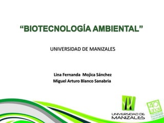 UNIVERSIDAD DE MANIZALES
Lina Fernanda Mojica Sánchez
Miguel Arturo Blanco Sanabria
 