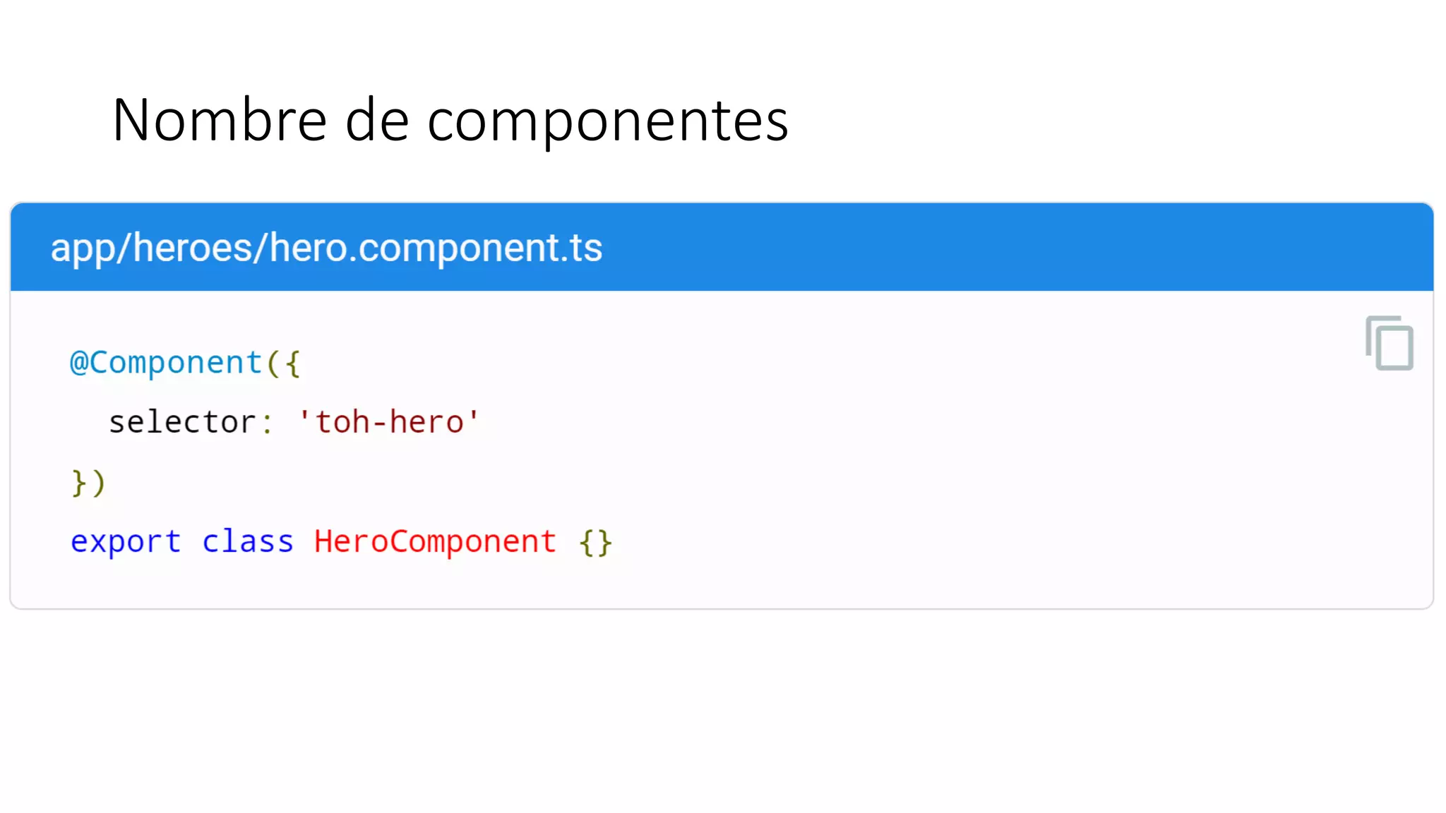 Nombre de componentes
 