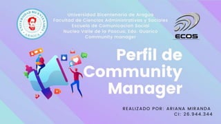 Perfil de community manager- Presentación