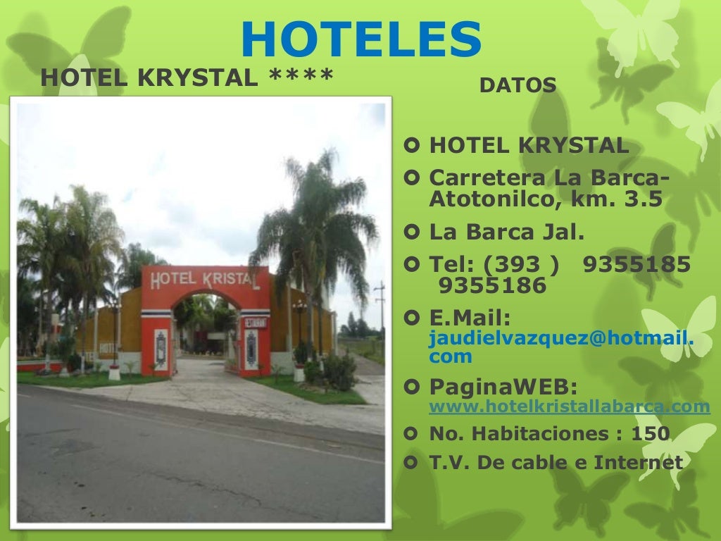 Presentacion de hoteles y restaurantes de la barca jal.