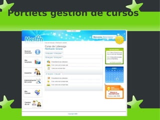 Portlets gestión de cursos 
