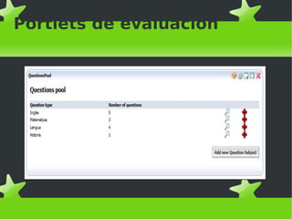 Portlets de evaluación 