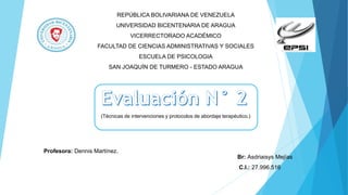 REPÚBLICA BOLIVARIANA DE VENEZUELA
UNIVERSIDAD BICENTENARIA DE ARAGUA
VICERRECTORADO ACADÉMICO
FACULTAD DE CIENCIAS ADMINI...