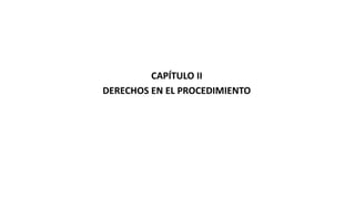 CAPÍTULO II
DERECHOS EN EL PROCEDIMIENTO
 