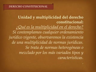DERECHO CONSTITUCIONAL
 