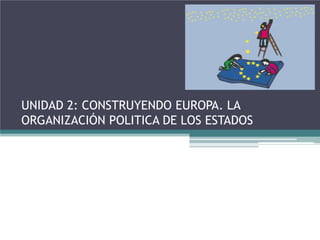UNIDAD 2: CONSTRUYENDO EUROPA. LA
ORGANIZACIÓN POLITICA DE LOS ESTADOS
 