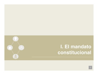 I. El mandato
constitucional
constitucional
1
 