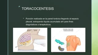 paracentesis, toracocentesis y punción lumbar | PPTX