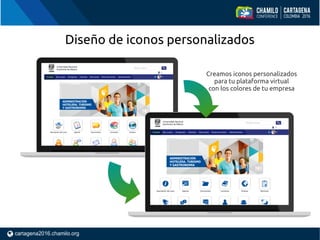 Diseño de iconos personalizados
Creamos iconos personalizados
para tu plataforma virtual
con los colores de tu empresa
 